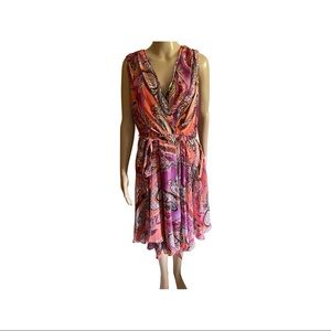Evan-Picone multi color paisley dress
